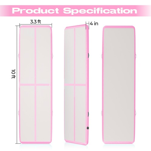 10ft 4 Inch Thick Inflatable Gymnastics Air Tumbling Track Mat - Picture 7 of 9