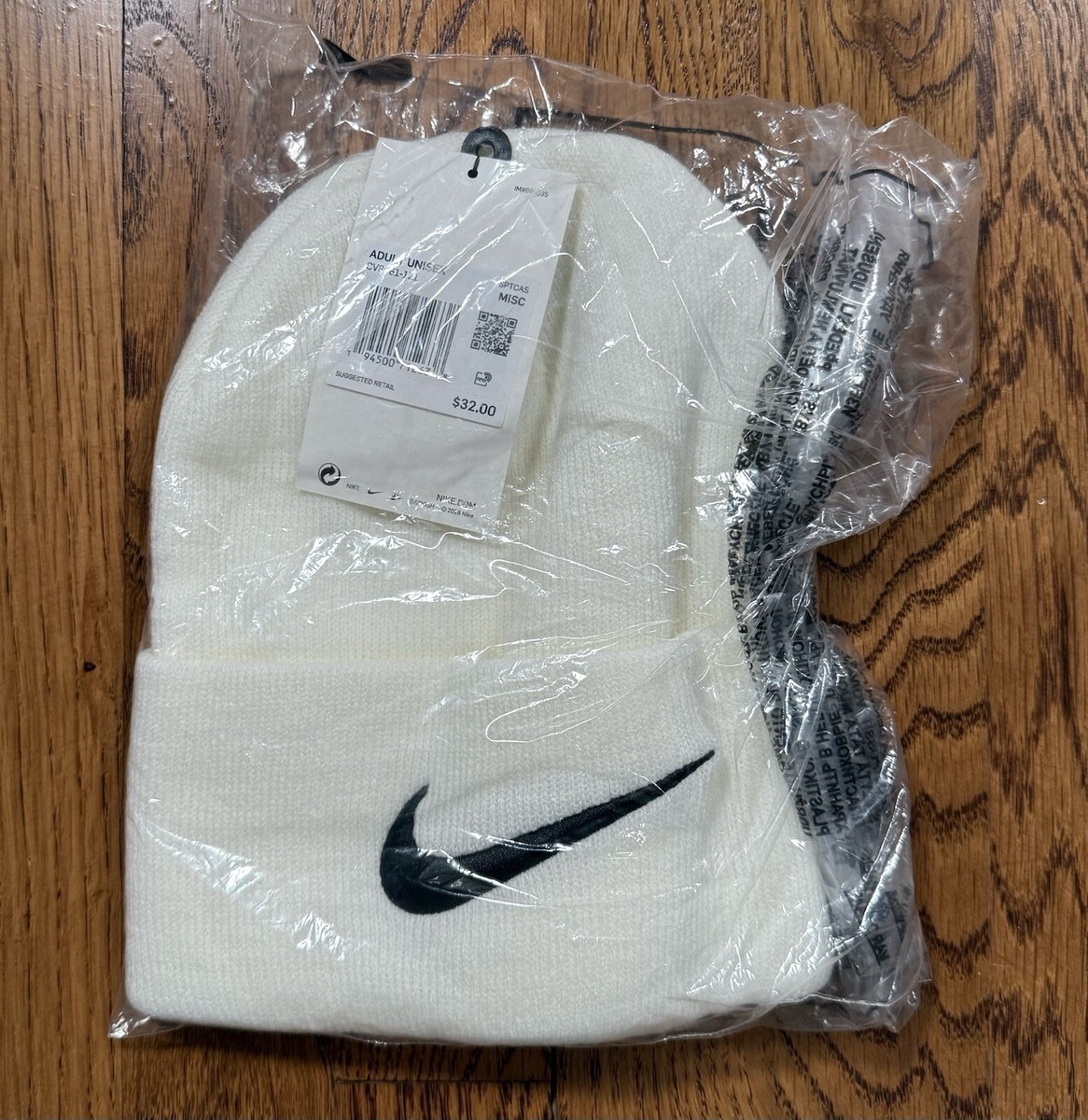 Nike x Stussy Cuff Beanie White/Black CV8961-121 Unisex One