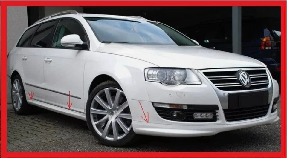 VW PASSAT B6 STATION WAGON - CARROZZERIA R-LINE - SPOILER ANTERIORE + MINIGONNE - Imagen 2 de 4