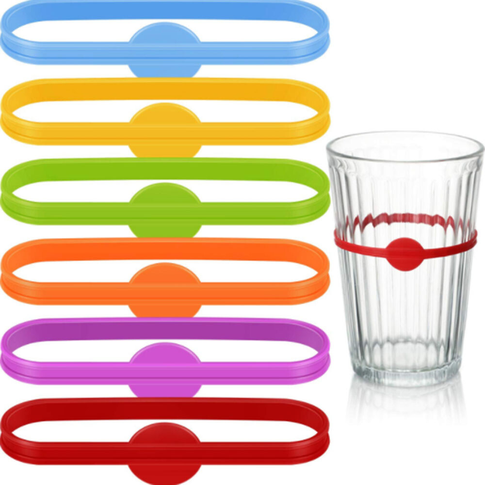 12xDrink Markers Beer Glass Cup Vino Wine Cocktail Glass Bottle Strip Tag Marker-image