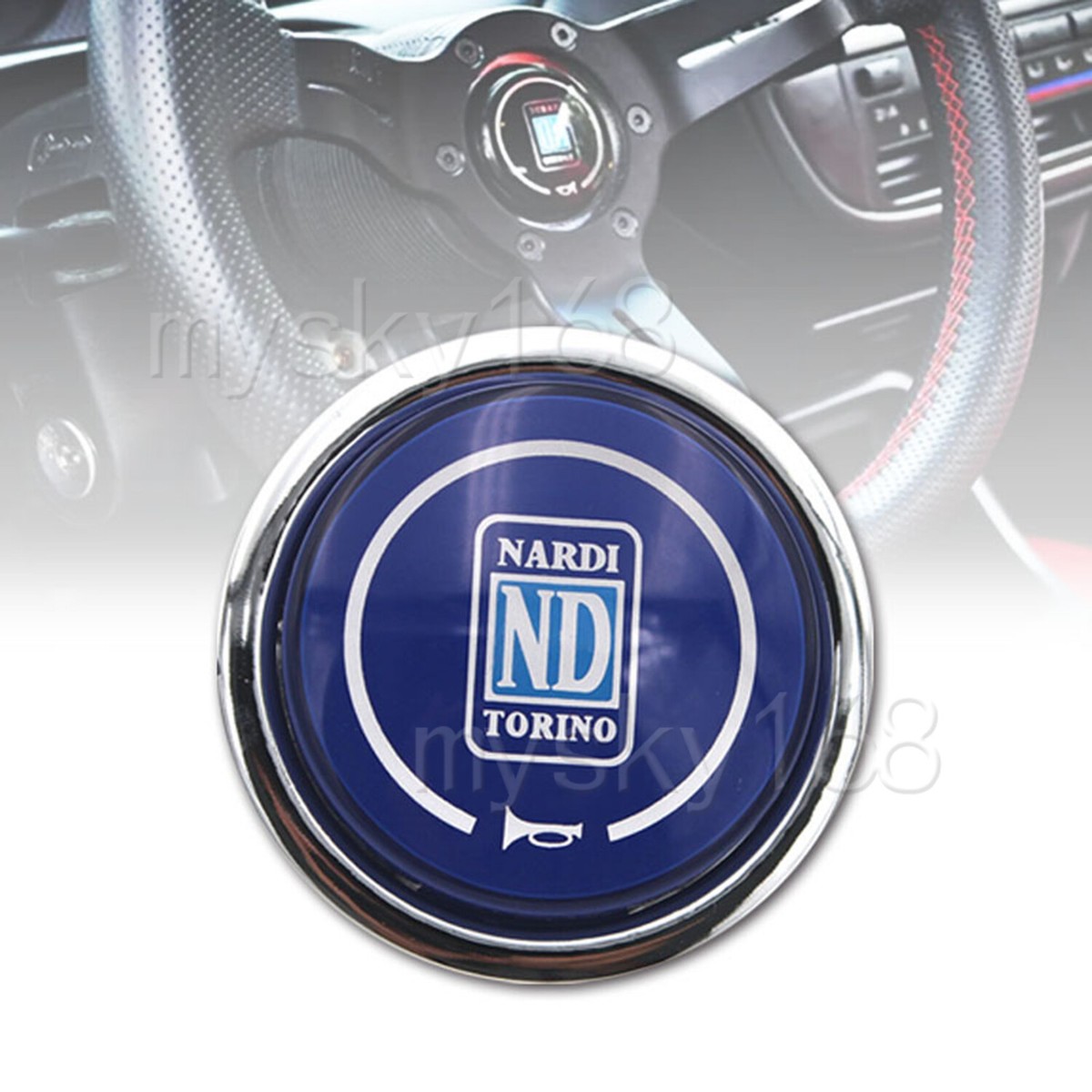 Nardi Blue Italy Torino Steering Wheel Horn Button Classic Single