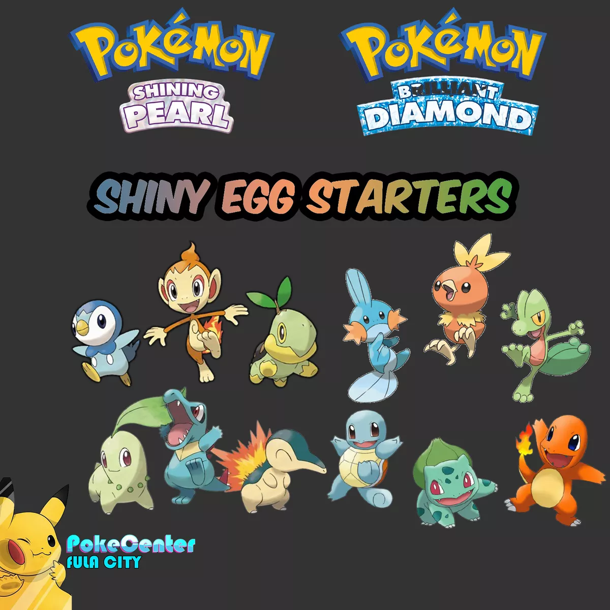 ✨Brilliant Diamond & Shining Pearl✨ Shiny Egg Starters 6IV, Pokémon