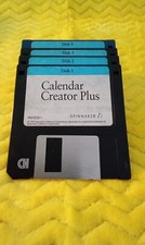 Calendar Creator Plus 3.5" Floppy Disks 1993 Spinnaker Software Corp Set of 4