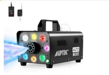 AGPTEK Fog Machine, New In Box 500W Portable Led Smoke Machine (Red, Blue, Grn)
