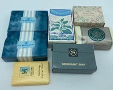 Vtg Lot Of Travel Size Facial, Bath & Hand Soap Scarborough, Lifebuoy, Jhirmack