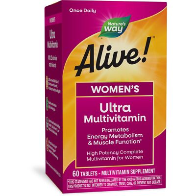 Nature's Way Alive! Women's Daily Ultra Multivitamin, High Potency Formula, P...