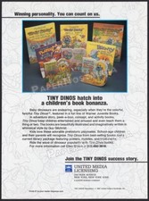 TINY DINOS - Original 1989 Trade AD / ADVERTISEMENT Guy Gilchrist licensing ad