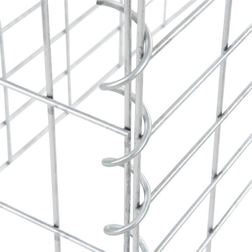 Gabionenbank Gabionen Sitzbank 100x30x43cm Gartenbank WPC Draht Bank dunkelbraun - Bild 6 von 12