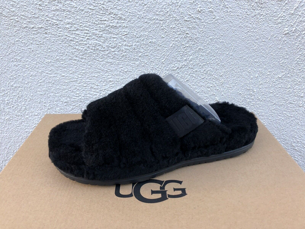 UGG Fluff You Blackout Sheepskin Slippers Sz 9 Men BLATNLFLU_D17.jpg main image 4