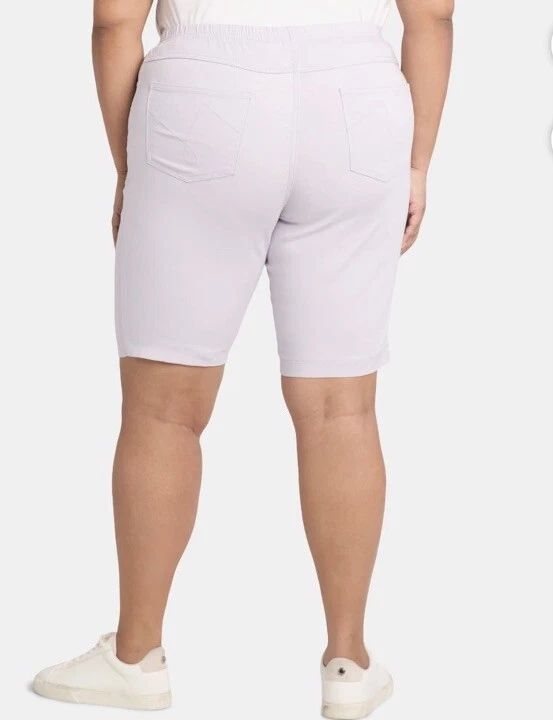 Bermudas de mezclilla lavanda Just My Size para mujer talla grande 4 bolsillos talla 2X Foto 4 de 4