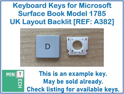 Tastatur Ersatz Tasten für Microsoft Surface Book Model 1785 UK Hintergrundbeleuchtung