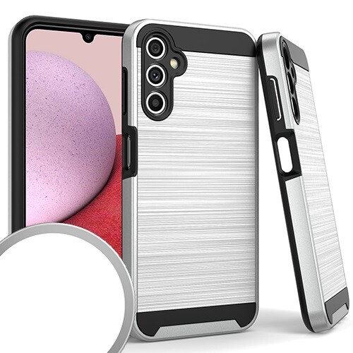 Funda híbrida con cepillo metálico para teléfono celular PARA Samsung Galaxy A14 5G SM-S146VL - Imagen 6 de 6