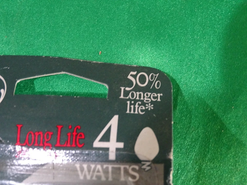 2 GE NIGHT LIGHT Clear Replacement Bulbs 4w E12 CANDELABRA base New P7 - Image 2 of 3