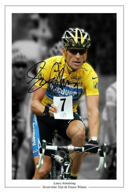 Lance Armstrong Olympia Radfahrer Sport Autogramm signed Fotodruck A5