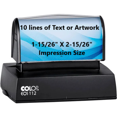 COLOP  EOS-112 - Near Photographic Quality - 10 Lines Text - 1-15/16'' X 2-15/16''