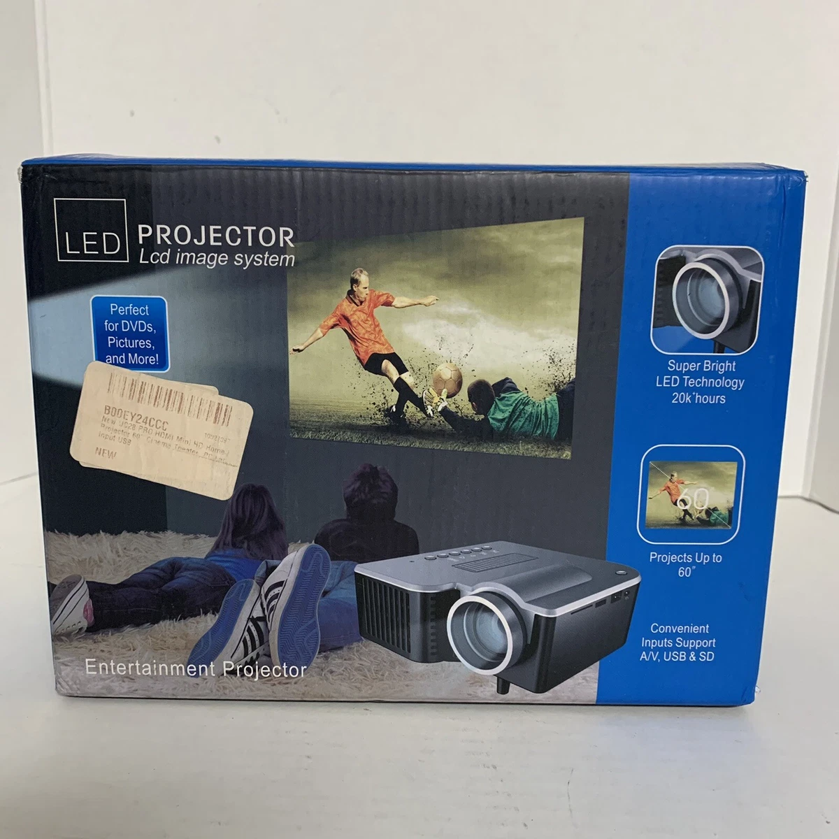 LED Entertainment Projector LCD Image System Projects Up To 60 (Portable  Mini)