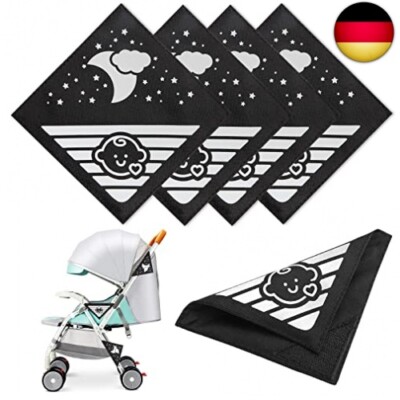 4 Stück Reflektoren für Kinderwagen Universal Sicherheits Reflektoren mit K