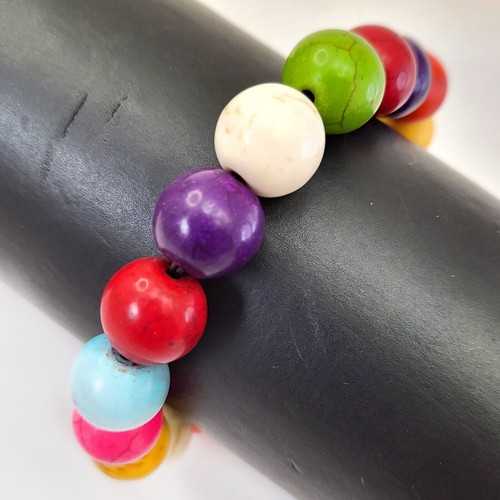 Web Magnesite Turquoise Stretch Bracelet 7.5" Bead 4mm 6mm 8mm 10mm 12mm Pink - Picture 104 of 113