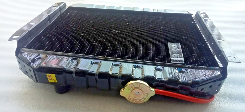 Fits Jeep 49-64 CJ-3A, 3B, Truck, Station wagon-4 Row Copper Radiator Assembly Foto 2 de 4