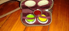 3 Cenei Color Camera Lens Filters Red Green Yellow  Germany Leather Case & strap