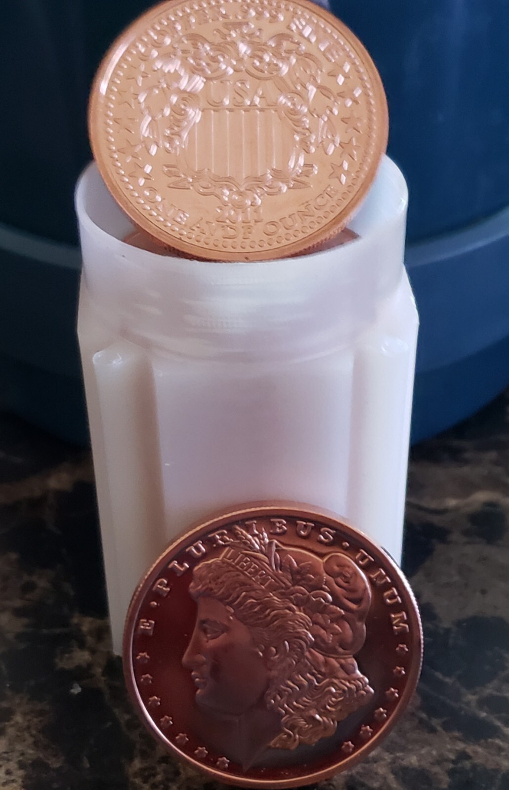 2011 Dollar 1oz Copper Round 1 tube (20) pcs 1 ounce Copper