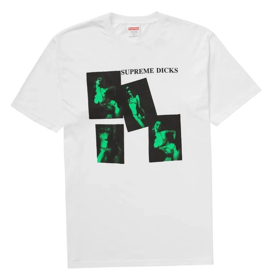T shirt homme Supreme Dicks neuf dans son emballage XL blanc graphique FW20