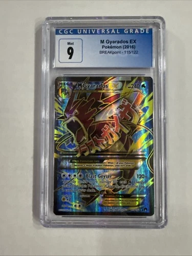 2016 POKEMON XY BREAKPOINT #115 FULL ART/M GYARADOS EX CGC 9 Blue label