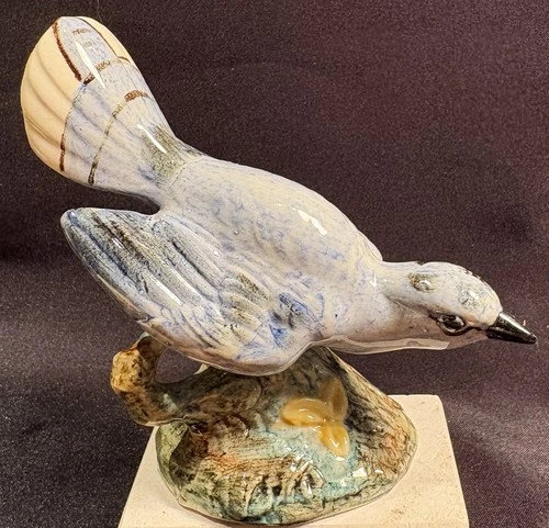 Stangl Pottery Blue Bird Signed EVP Hand Painted Ceramic Figurine 1940/50