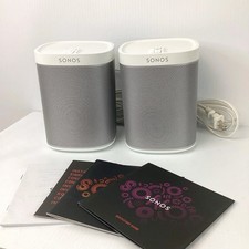 2x Sonos Play:1 Wireless Smart Speakers for Streaming Music White Pair