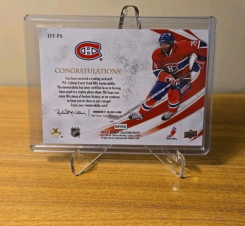 2010-11 PK SUBBAN RC UD Ultimate Debut Threads Jersey #/200 MONTREAL CANADIENS - Image 2 of 3