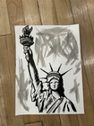 Original Abstract Liberty Statue Painting 9x12 paper Modern Wall Art Home Decor — photo 5