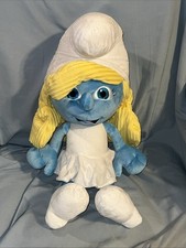 Rare Jumbo Smurfette Plush 19" The Smurfs Movie 2011 Jakks Pacific Vintage Large