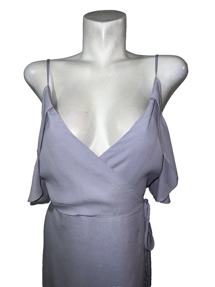 Novo Vestido de Noiva GIANNI BINI Tamanho L L Lilás Piper Ombro Frio Envoltório Data Noite - Imagem 2 de 4