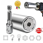Universal Socket Wrench Head Set | Gadget 7-19mm Power Drill Adapter Multi Tool