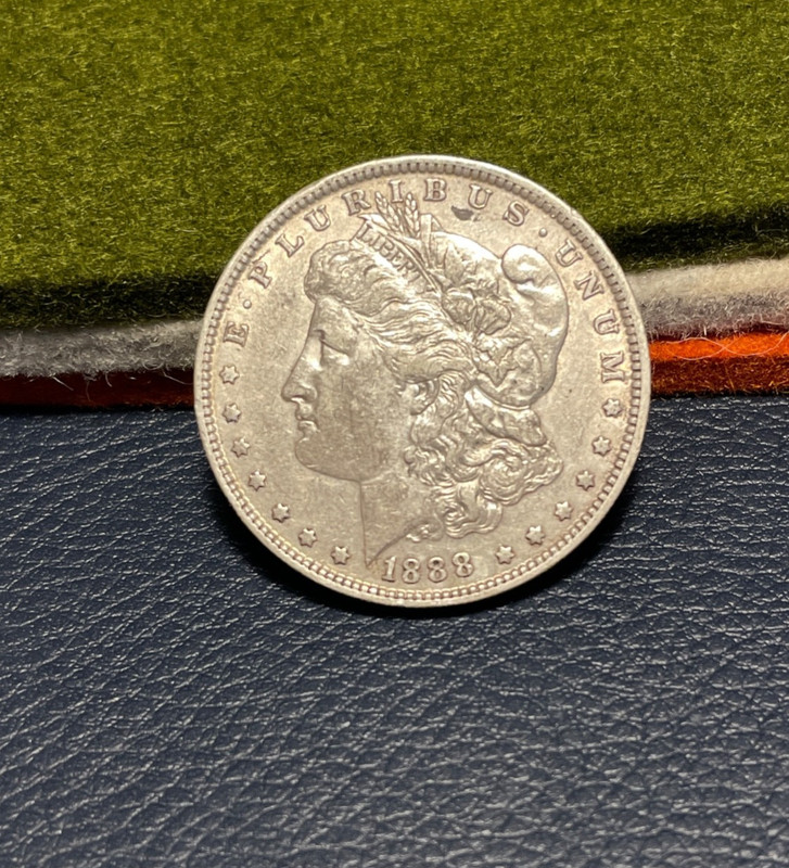 (#101776) Morgan Dollar:  1888 O.  AU details.   Oval O VAM!
