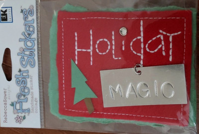 Christmas Holiday Magic Spirit Tree Fresh Stickers Felt Title Handmade