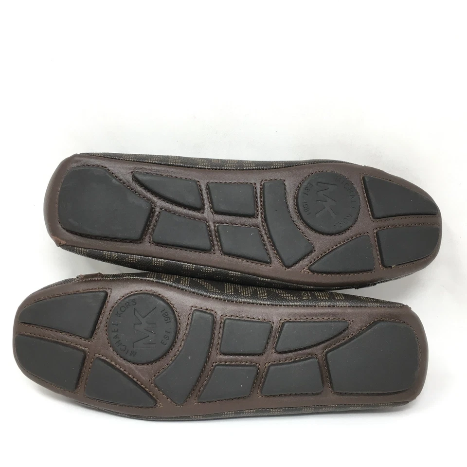 Michael Kors Fulton Loafers Flats Shoes Womens Size 8.5 Brown Leather Signature - Image 2 of 4