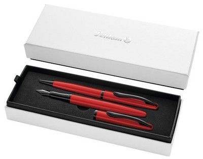 Pelikan Schreibgeräte-Set Jazz Noble Elegance red 1 Kugelschreiber + 1 Füllhalte
