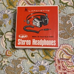 Vintage Lafayette Stereo Headphones Model 8X Untested