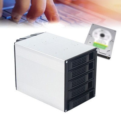HDD Enclosure Hot Swap Cage 5-Bay 3 x 5.25'' Drive Bays 5x SATA 3.5''/2.5''Sas HDD