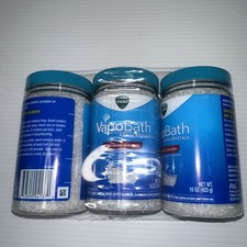 Vicks VapoBath Bath Crystals Soothing Vapors 15 oz 3 Pack New