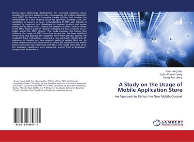 A Study on the Usage of Mobile Application Store Tuan Hung Dao (u. a.) Buch 2018