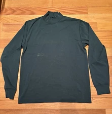 Drake’s London Turtleneck Long Sleeve Green Sweatshirt, Size 46 Medium M TAGS