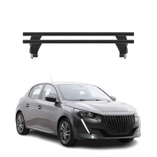Menabo Dachträger Grundtäger für Peugeot 208 2019-2026 50kg Alu Schwarz 2 tlg