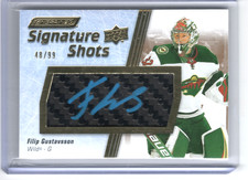 2023-24 Upper Deck Engrained Filip Gustavsson Stick Auto /99 - Minnisota Wild