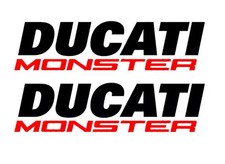 2 Adesivi DUCATI MONSTER old style - 696 796 1100 serbatoio moto tuning 20 Cm