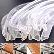 Clear Rubber U Channel Edging Trim Seal Door Window Edge Protector Strip U-shape