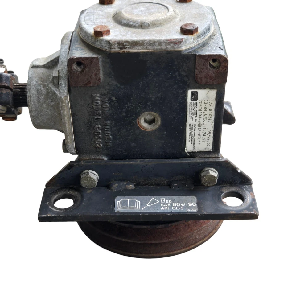 Toro 100-4140 PTO Gearbox with Pulley & Driveshaft – Groundsmaster 328 | Rexnord - Image 2 of 4