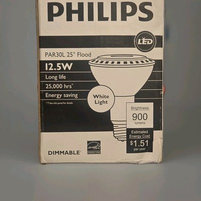 Philips PAR30L LED Flood Bulb 12.5W 900lm 3000K 25° Dimmable