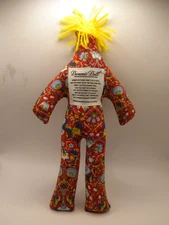 Dammit Doll Leopard Cheetah Print RED With YELLOW Hair Stress Reliever Doll 12”